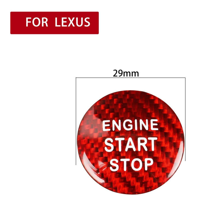 Car Carbon Fiber Engine Start Button Decorative Cover Trim for Toyota Highlander