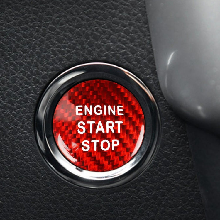 Car Carbon Fiber Engine Start Button Decorative Cover Trim for Toyota Highlander