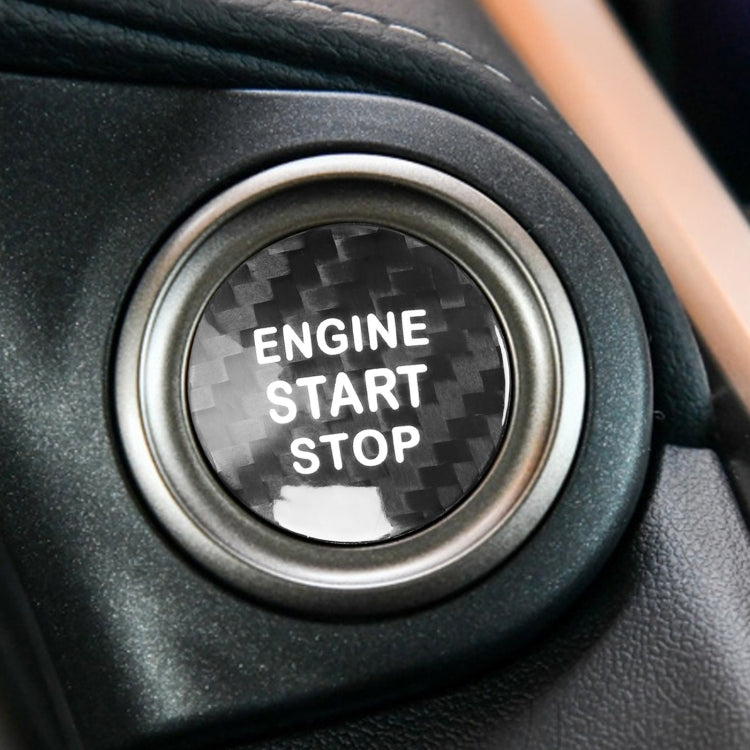 Car Carbon Fiber Engine Start Button Decorative Cover Trim for Lexus NX200