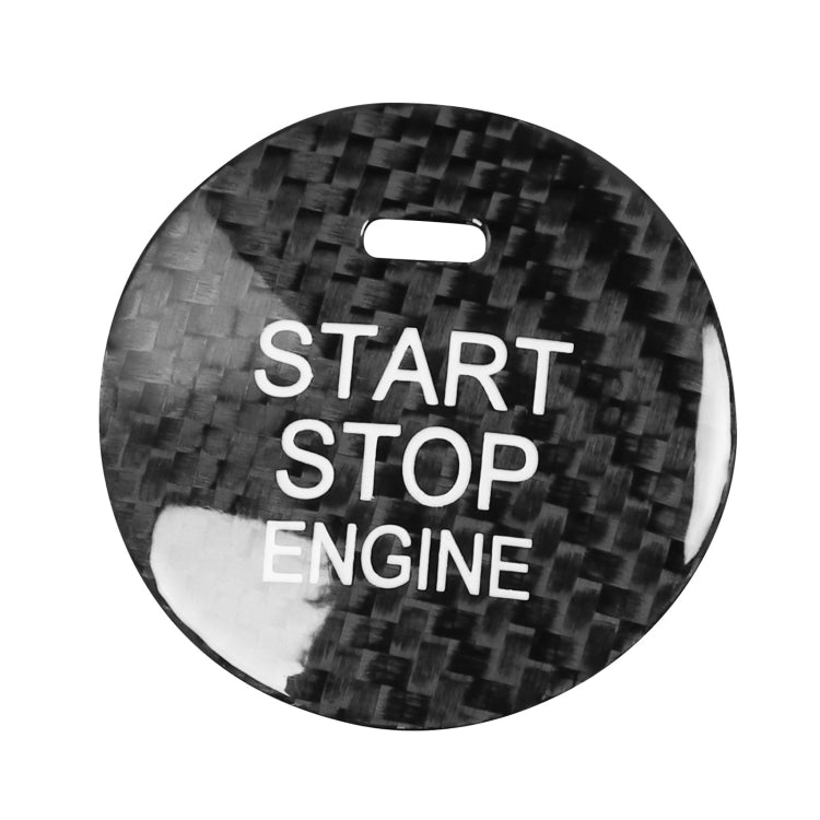 Car Carbon Fiber Engine Start Button Decorative Cover Trim for Mazda CX-8