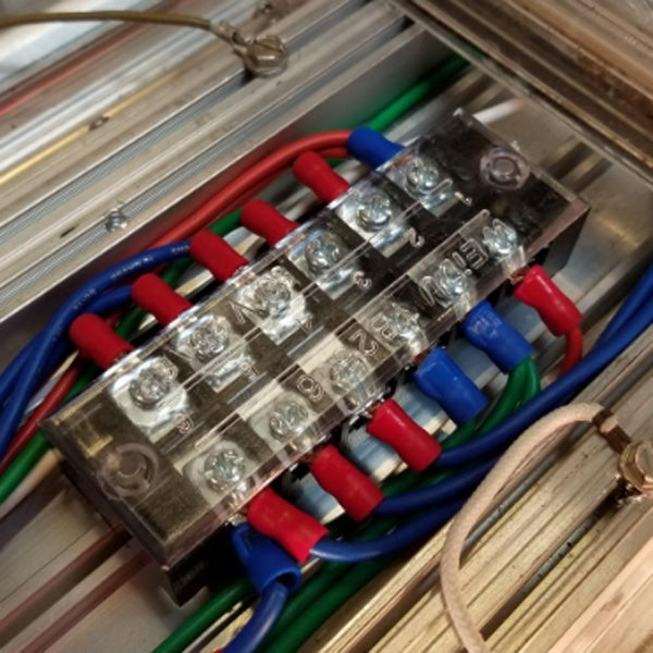 5 PCS Car 12-way 25A TB-2512 Dual Row Power Terminal Connector + 12-position Connection Strip with Cover