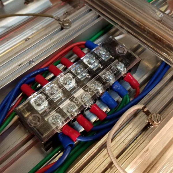 5 PCS Car 5-way 25A TB-2505 Dual Row Power Terminal Connector + 5-position Connection Strip with Cover