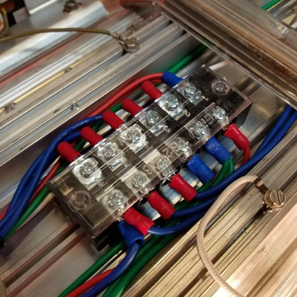 5 PCS Car 6-way TB-1506 Dual Row Power Terminal Connector + 6-position Connection Strip with Cover