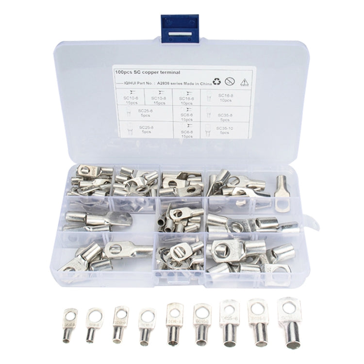 100 PCS Wire Terminals Connector Cable Lugs Battery SC Terminals Glimpse of Mouth