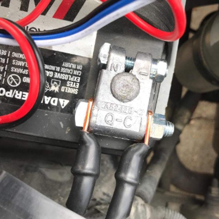 2 PCS Positive and Negative Car Pure Lead Battery Connectors Terminals Clamps Clips