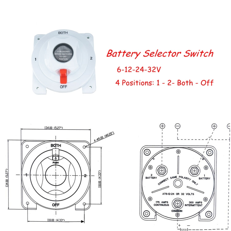 Car Auto RV Marine Boat 6-32V High Power Battery Isolator Disconnect Switch Cut