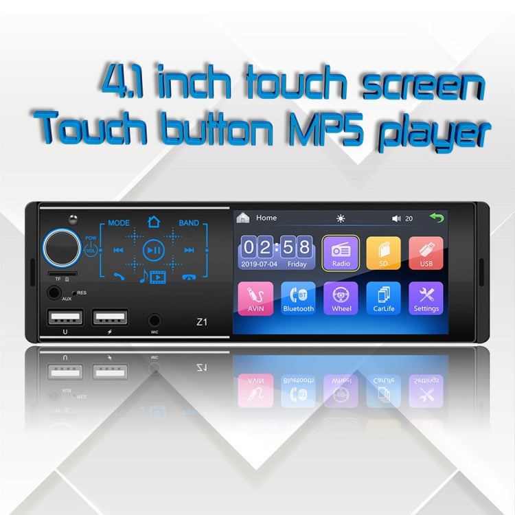 4.1 inch HD Touch Screen Car Bluetooth MP5 Player, Support Mirror Link & FM