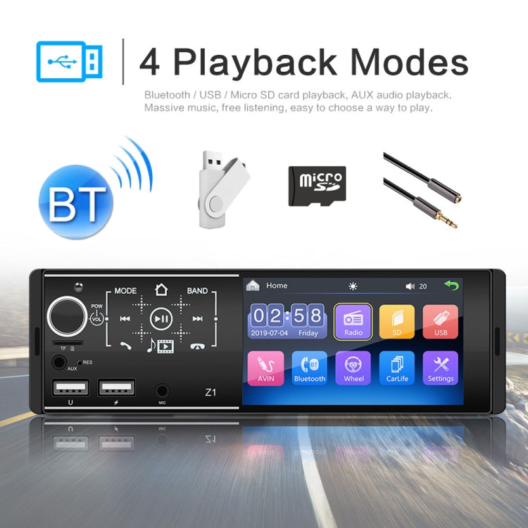 4.1 inch HD Touch Screen Car Bluetooth MP5 Player, Support Mirror Link & FM