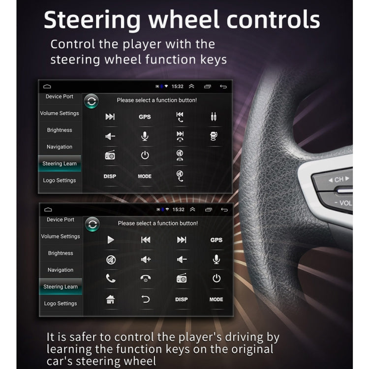 HD 7 inch Single Din Car Android Player GPS Navigation Bluetooth Touch Stereo Radio, Support Mirror Link & FM & WIFI