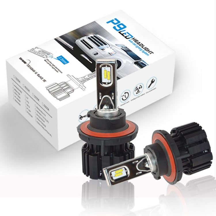 2 PCS P9 H13 / 9008 DC11-30V 50W 6000K 6800LM Car LED Headlight Lamps