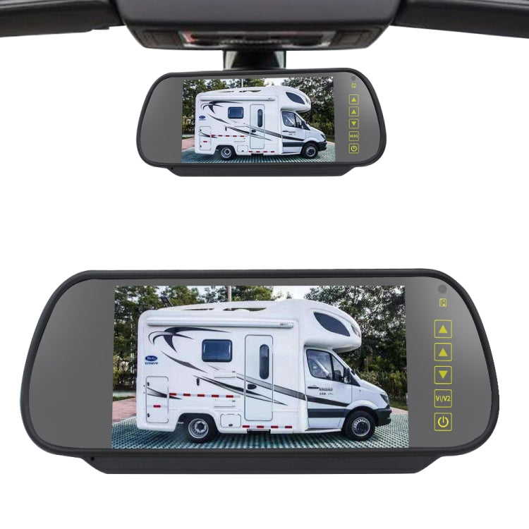 PZ461 Car Waterproof High Position Tail Light Brake Light View Camera + 7 inch Rearview Monitor for Mercedes Benz / Volkswagen