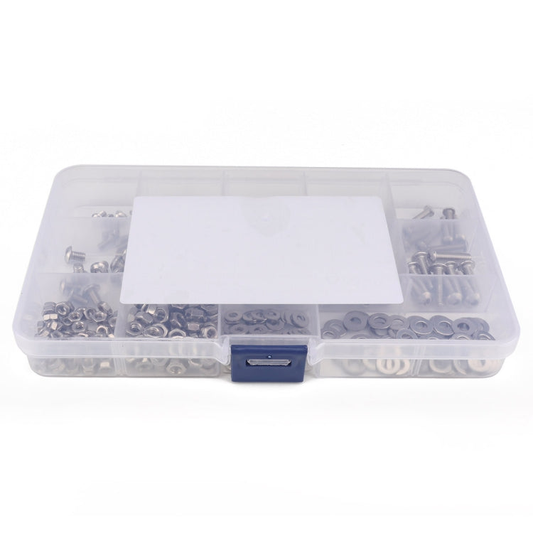 320 PCS 304 Stainless Steel Screws and Nuts Hex Socket Head Cap Screws Gasket Wrench Assortment Set Kit