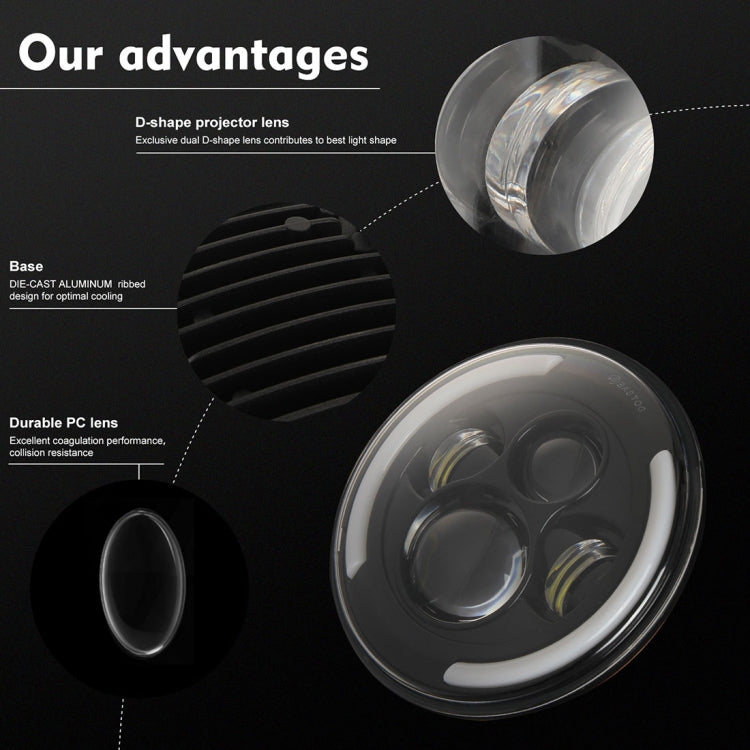 7 inch H4 / H13 DC 9V-30V 3000LM