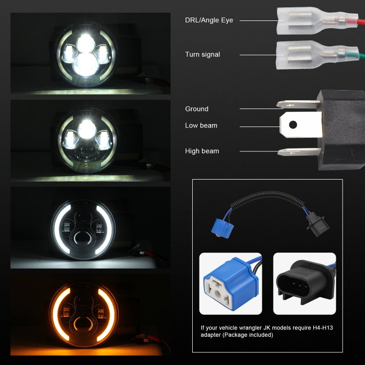 7 inch H4 / H13 DC 9V-30V 3000LM