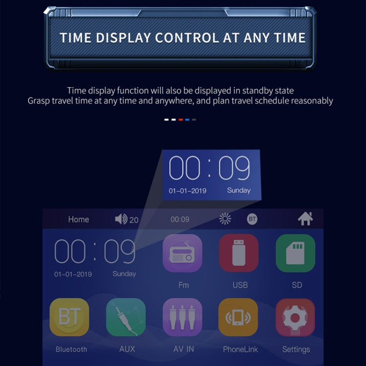 A6 7 inch Universal Car Radio Receiver MP5 Player, Support FM & Bluetooth & Phone Link with Remote Control