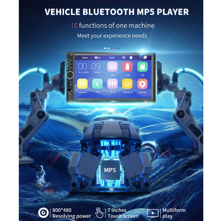 A6 7 inch Universal Car Radio Receiver MP5 Player, Support FM & Bluetooth & Phone Link with Remote Control