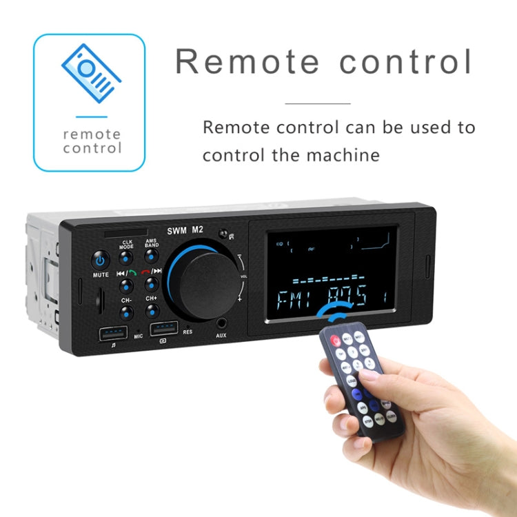 SWM-M2 Universal Car 12V Bluetooth Radio Receiver MP3 Player, Support FM with Remote Control