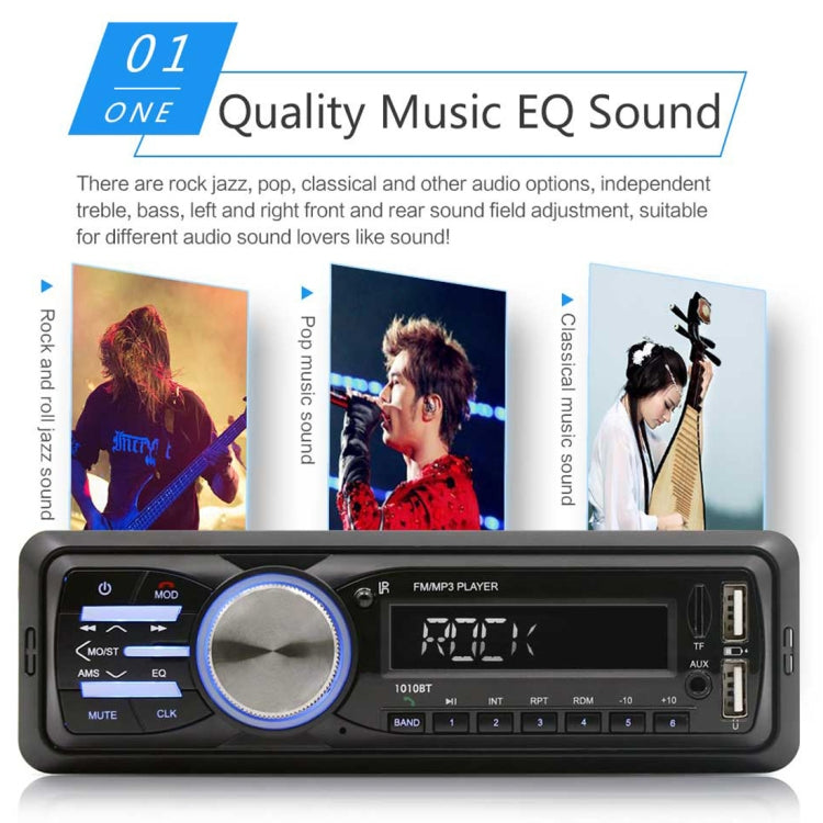 1010BT Universal Car 12V Bluetooth Radio Receiver MP3 Player, Support FM with Remote Control
