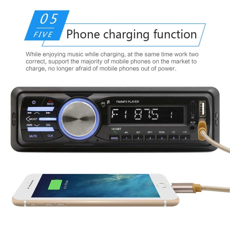 1010BT Universal Car 12V Bluetooth Radio Receiver MP3 Player, Support FM with Remote Control