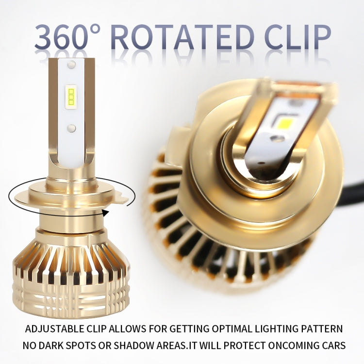 2 PCS EV17 H7 DC8-48V / 30W / 3000LM / 6000K IP67 Car LED Headlight Lamps (White Light)