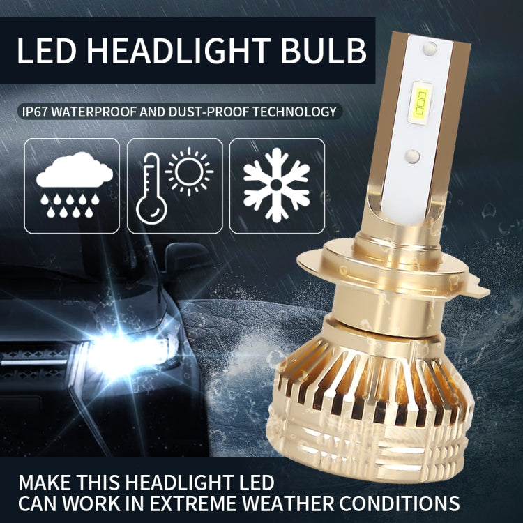 2 PCS EV17 H7 DC8-48V / 30W / 3000LM / 6000K IP67 Car LED Headlight Lamps (White Light)