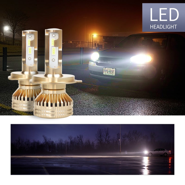 2 PCS EV17 H4 DC8-48V / 30W / 3000LM / 6000K IP67 Car LED Headlight Lamps (White Light)