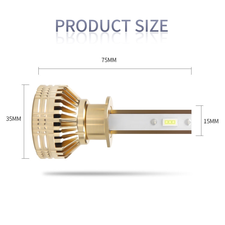 2 PCS EV17 H1 DC8-48V / 30W / 3000LM / 6000K IP67 Car LED Headlight Lamps (White Blue)