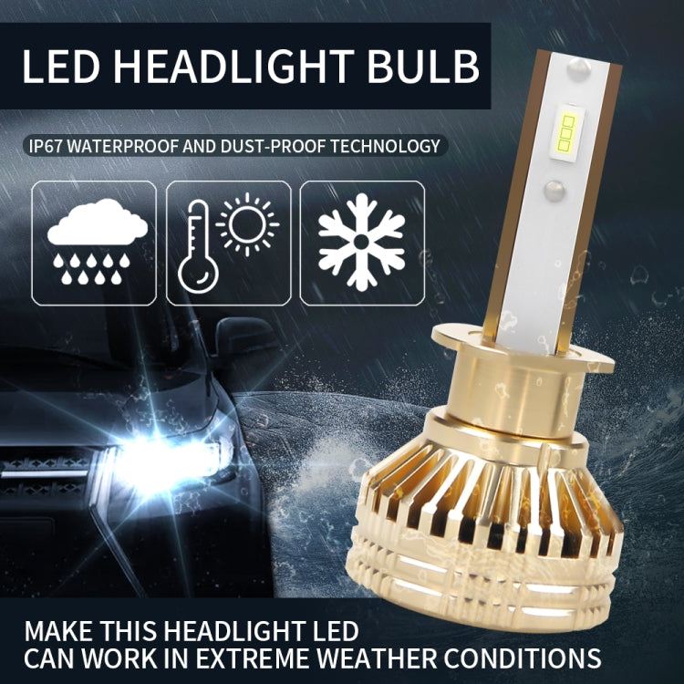 2 PCS EV17 H1 DC8-48V / 30W / 3000LM / 6000K IP67 Car LED Headlight Lamps (White Blue)