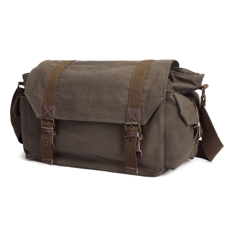 Multifunction Canvas Messenger Cameras Bags Travel Crossbody Shoulder Tablet Bag with Interior Lining, Size: 38x28x18cm