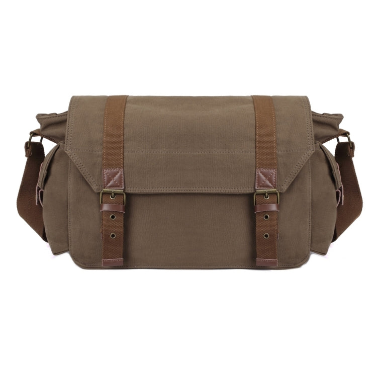 Multifunction Canvas Messenger Cameras Bags Travel Crossbody Shoulder Tablet Bag with Interior Lining, Size: 38x28x18cm