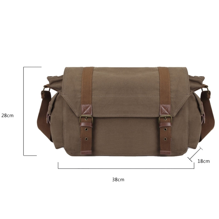 Multifunction Canvas Messenger Cameras Bags Travel Crossbody Shoulder Tablet Bag with Interior Lining, Size: 38x28x18cm