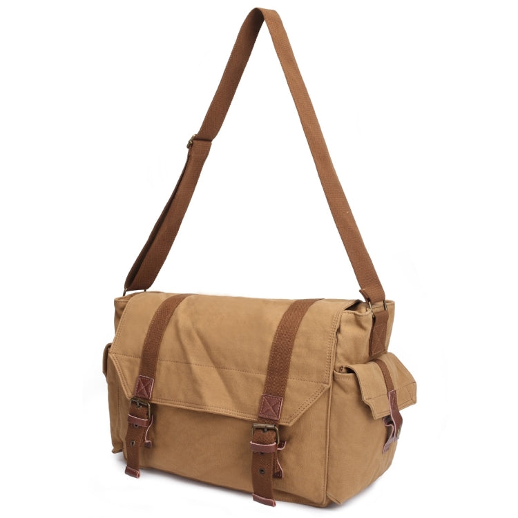 Multifunction Canvas Messenger Cameras Bags Travel Crossbody Shoulder Tablet Bag with Interior Lining, Size: 38x28x18cm
