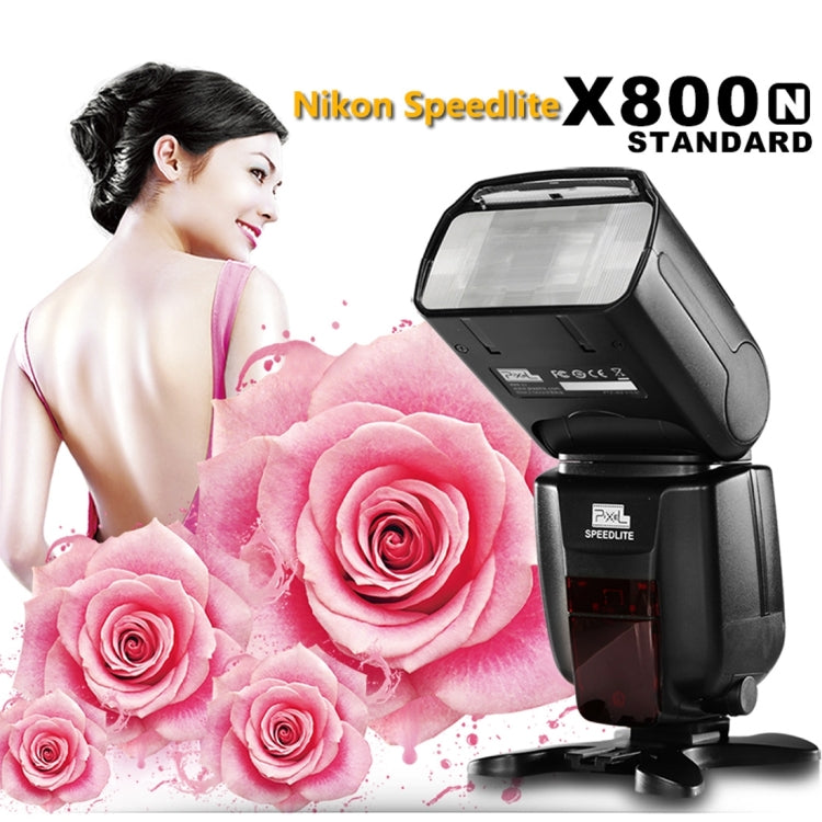 PIXEL X800N Standard iTTL / M / PRT Flash Light Speedlite for Nikon Camera