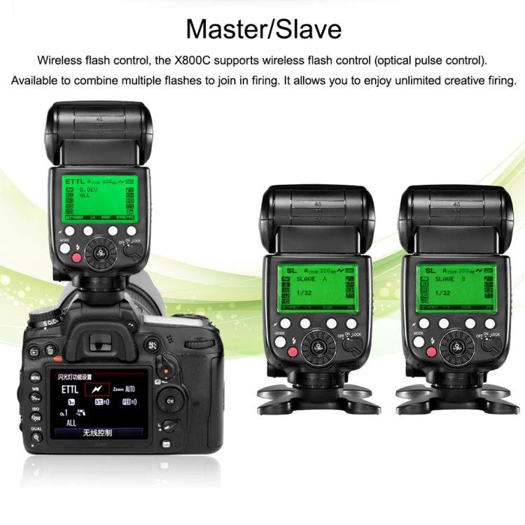 PIXEL X800C Standard ETTL / M / Mult Flash Light Speedlite for Canon Camera