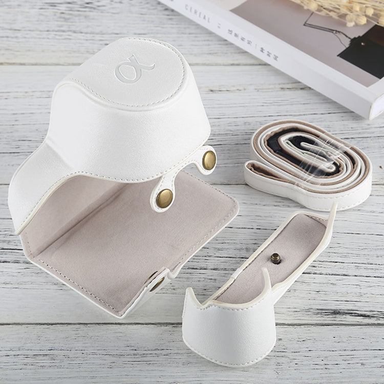 Full Body Camera PU Leather Case Bag with Strap for Sony A6000 / A6300 / Nex 6