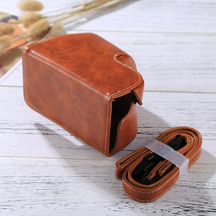 Full Body Camera PU Leather Case Bag with Strap for Sony A6000 / A6300 / Nex 6