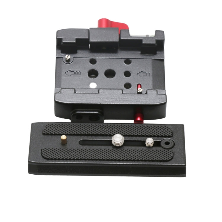 Quick Release Clamp Adapter + Quick Release Plate P200 Compatible for Manfrotto 501 500AH 701HDV 503HDV Q5(Black)