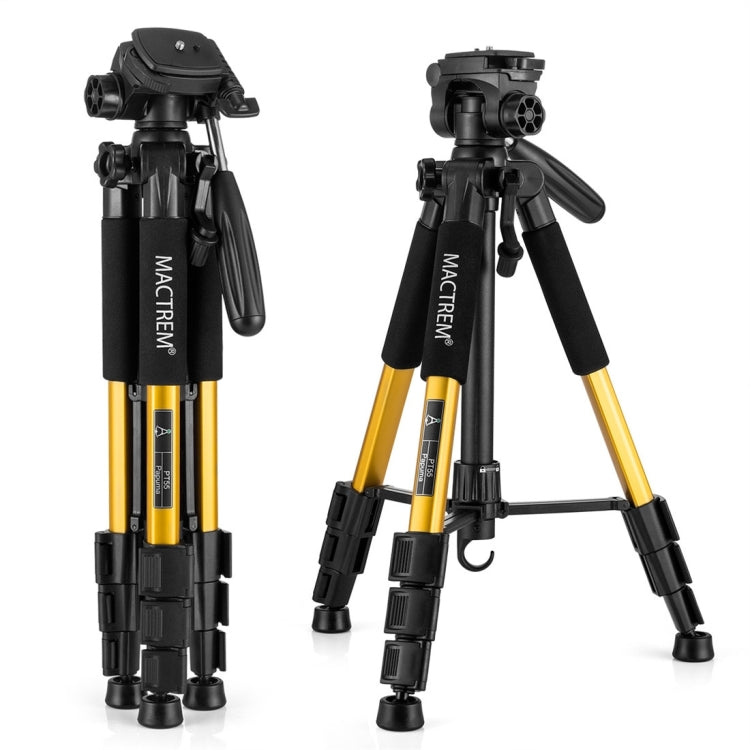 MACTREM PT55 Aluminum Alloy + ABS Camera Tripod with 3 Way 360 Degree Panhead for DSLR / SLR / Canon / Nikon / Sony / Olympus / DV Includes Carrying Case