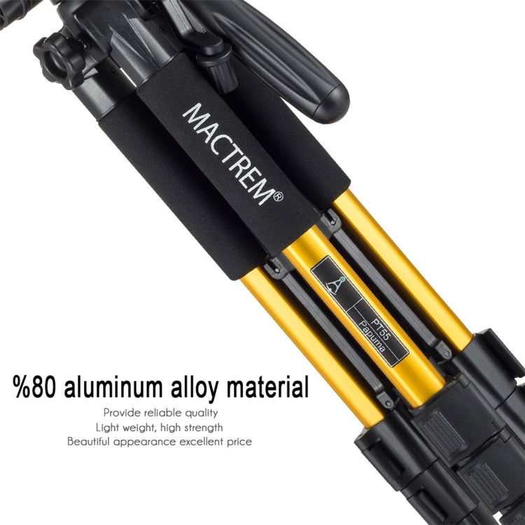 MACTREM PT55 Aluminum Alloy + ABS Camera Tripod with 3 Way 360 Degree Panhead for DSLR / SLR / Canon / Nikon / Sony / Olympus / DV Includes Carrying Case