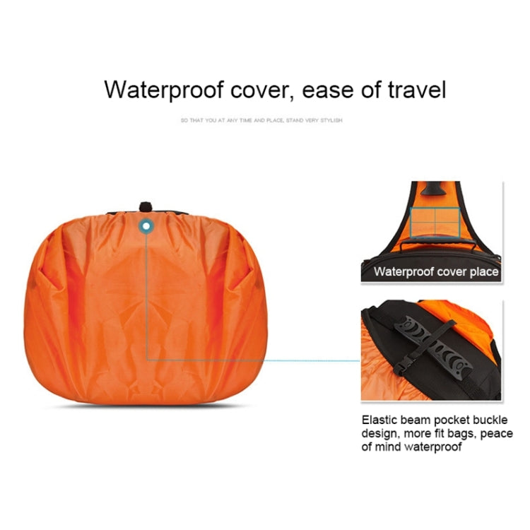 Triangle Shape Tscope Sling Shoulder Cross Digital Camera Bags Case Soft Bag with Rain Cover for Canon Nikon Sony, Size: 33*24*17cm