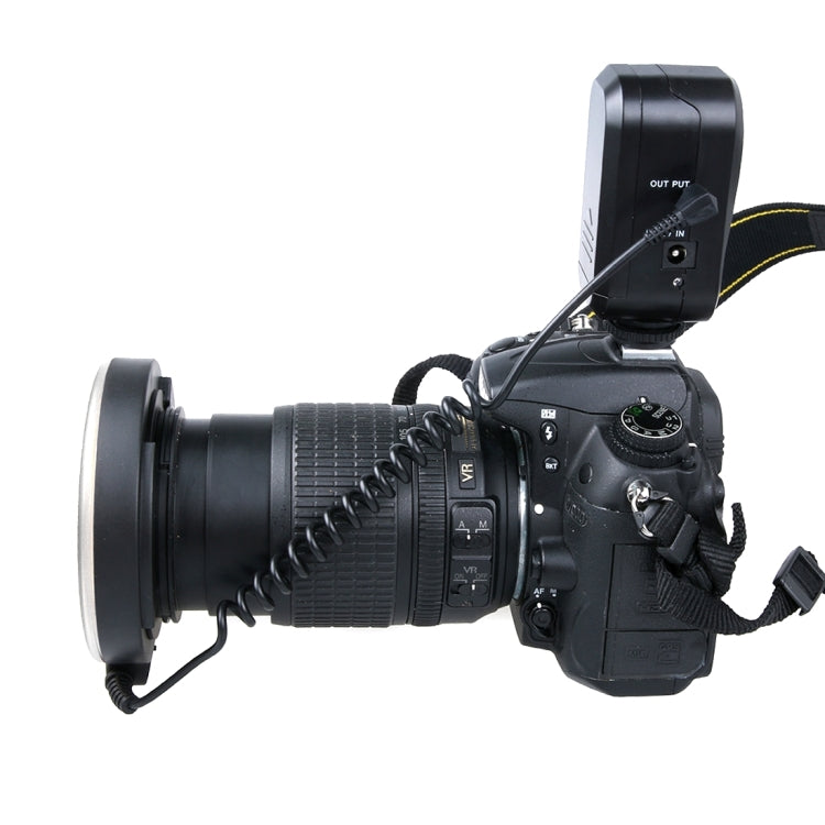 Circular LED Flash Light with 48 LED Lights & 6 Adapter Rings(49mm/52mm/55mm/58mm/62mm/67mm) for Macro Lens