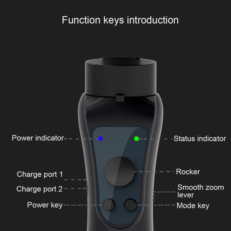 S5 3-Axis Stabilized Handheld Gimbal Stabilizer for Smartphones(Black)