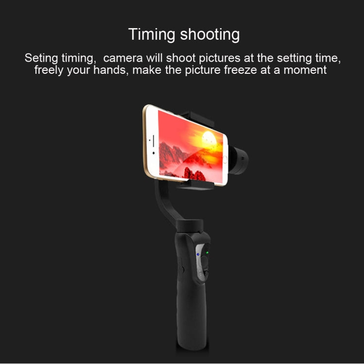 S5 3-Axis Stabilized Handheld Gimbal Stabilizer for Smartphones(Black)