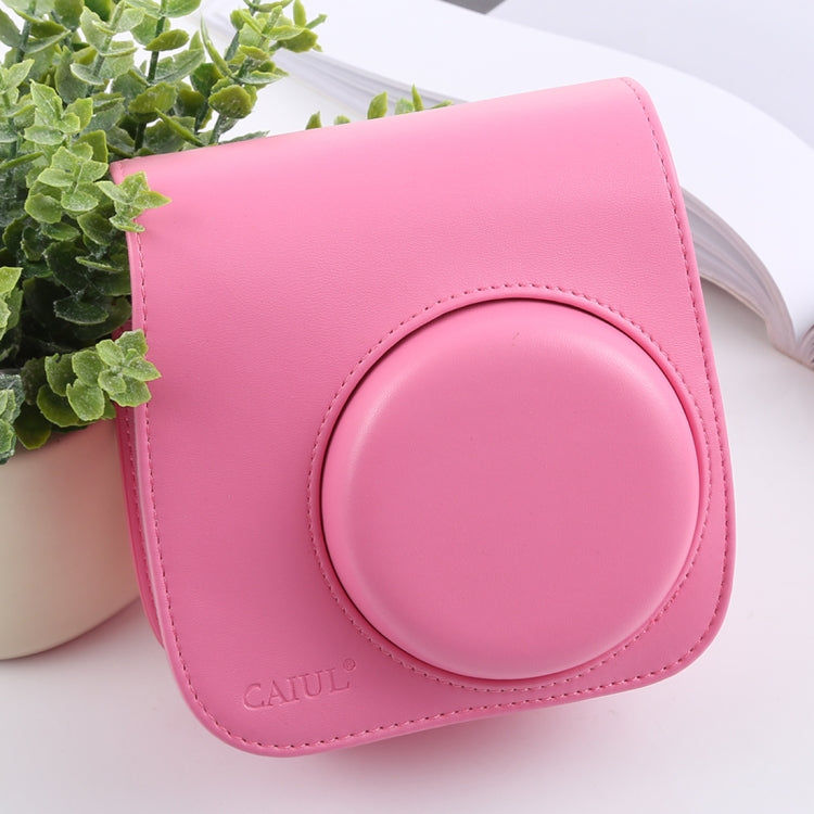 Retro Style Full Body Camera PU Leather Case Bag with Strap for FUJIFILM instax mini 9 / mini 8+ / mini 8
