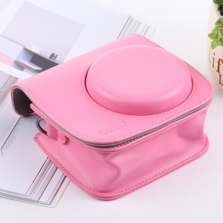 Retro Style Full Body Camera PU Leather Case Bag with Strap for FUJIFILM instax mini 9 / mini 8+ / mini 8