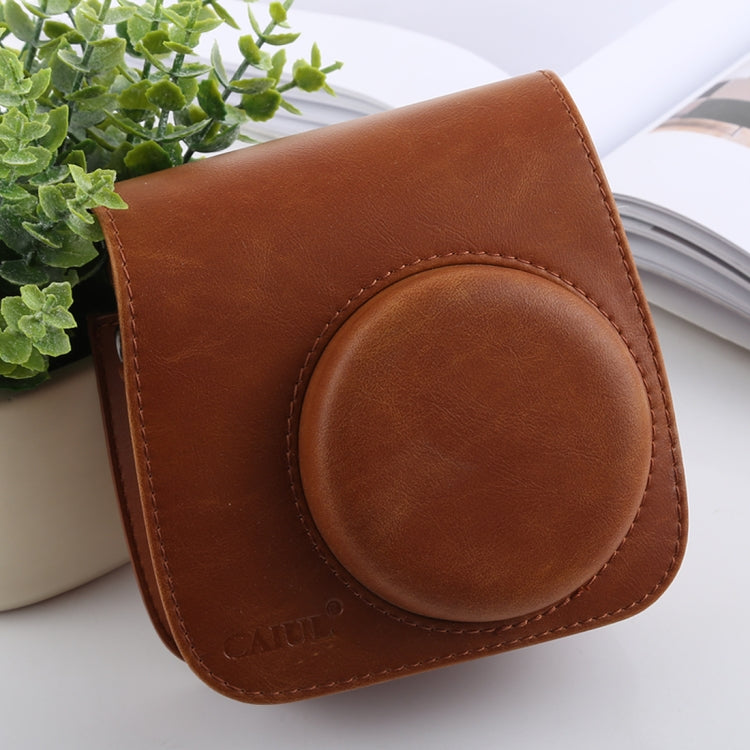 Retro Style Full Body Camera PU Leather Case Bag with Strap for FUJIFILM instax mini 9 / mini 8+ / mini 8