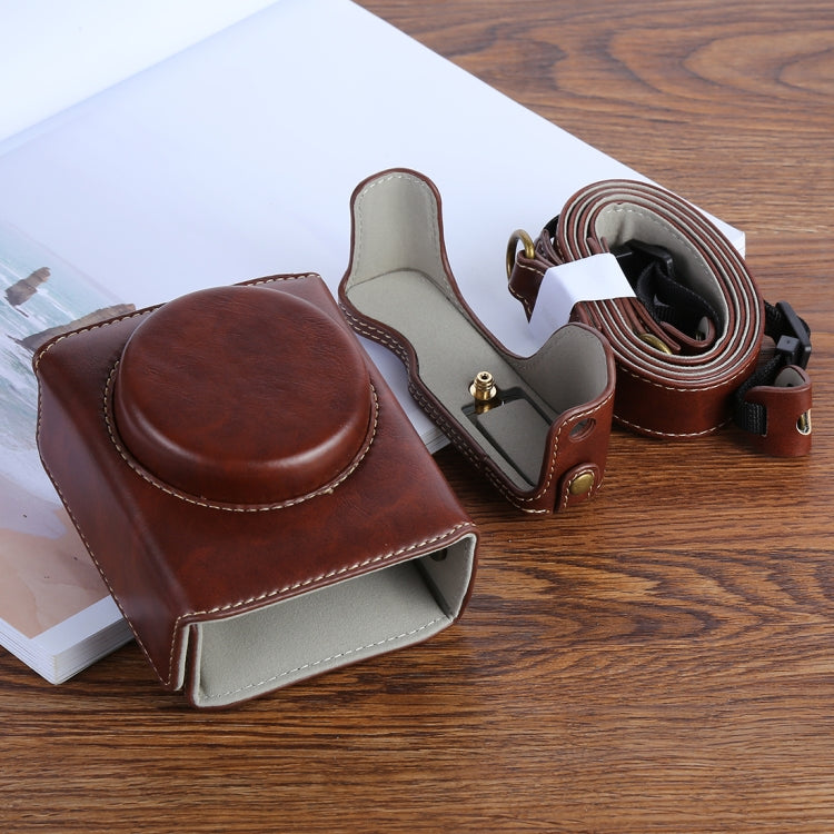 G7XII PU Leather Camera Protective bag for Canon Powershot G7X Mark 2 G7XII Digital camera, with Strap