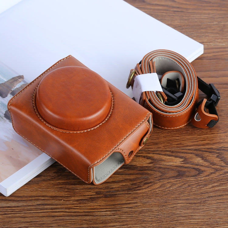 G7XII PU Leather Camera Protective bag for Canon Powershot G7X Mark 2 G7XII Digital camera, with Strap