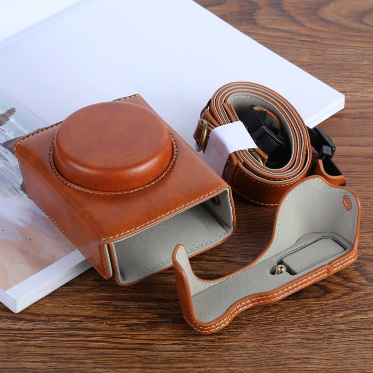 G7XII PU Leather Camera Protective bag for Canon Powershot G7X Mark 2 G7XII Digital camera, with Strap