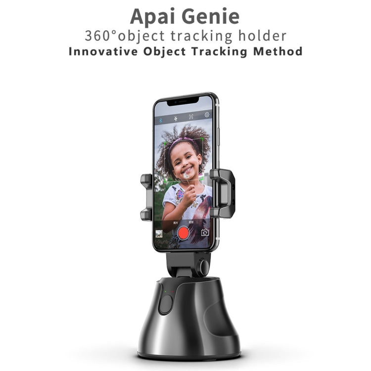 Apai Genie 360 Degree Rotation Panoramic Head Bluetooth Auto Face Tracking Object Tracking Holder with Phone Clamp for Smartphones, GoPro, DSLR Cameras
